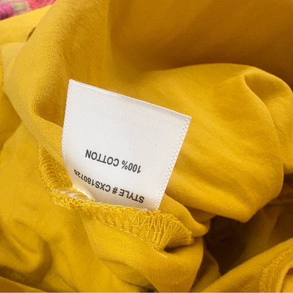 Sadie & Love Yellow Belted Button-Front Women's Midi Skirt W/ Pockets Sz Small - Picture 8 of 8